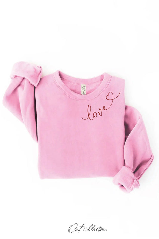 Love Heart Neckline Sweatshirt