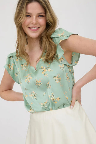 Floral Satin Blouse
