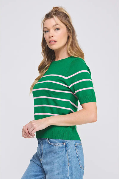 Preppy Stripe Knit Top