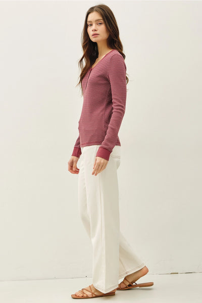 Stitched Thermal Henley