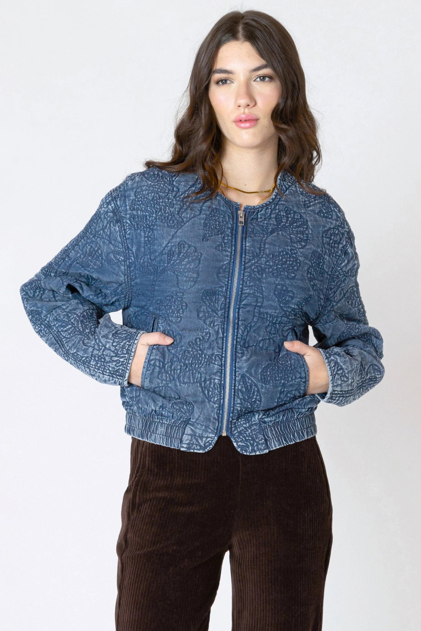 Indigo Embroidered Jacket
