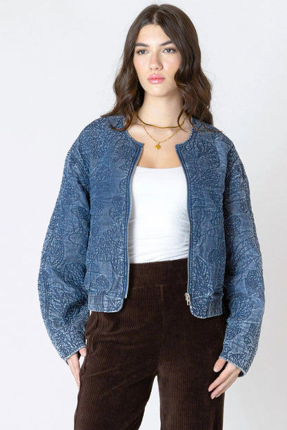 Indigo Embroidered Jacket