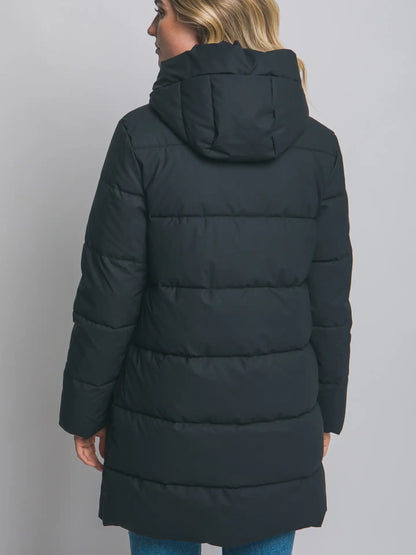 Hooded Long Quilted Puffer Coat