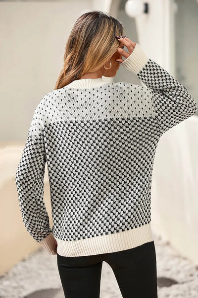 Contrast Color Sweater