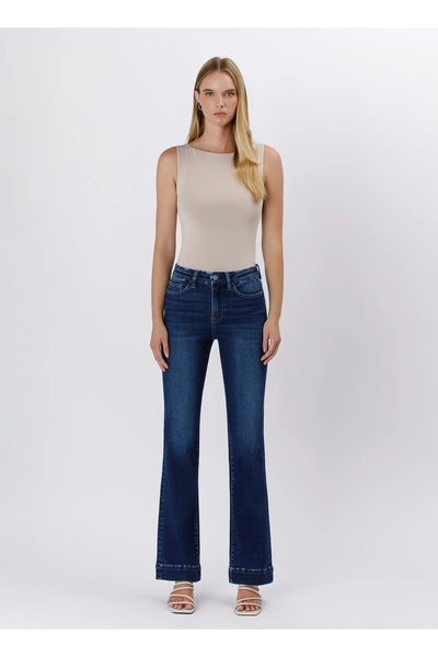 High Rise Trouser Hem Bootcut Jeans