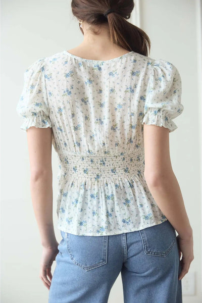 Rosewood Lace Trim Blouse