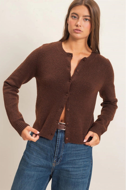 woman in cardi 