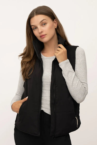 Puffer Vest with Zipper Pockets
