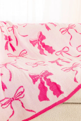 Wrapped In Bows Plush Throw Blanket