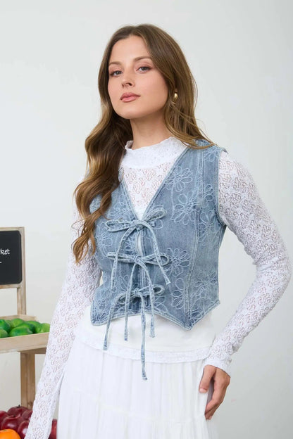 Daisy Denim Vest