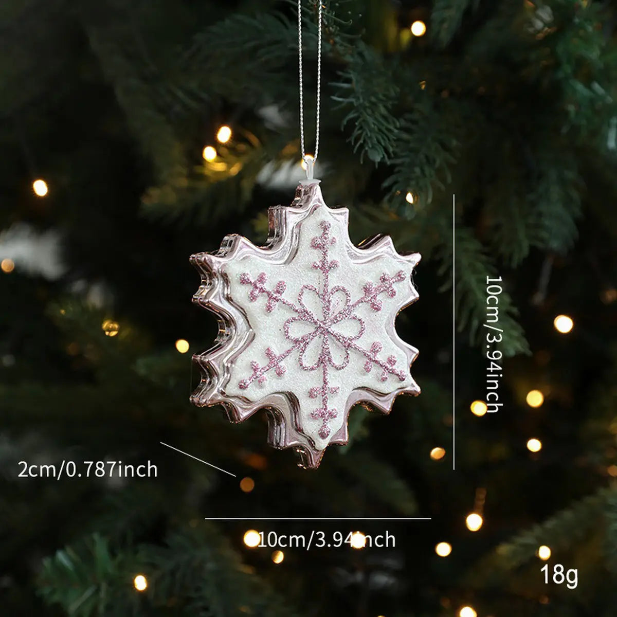 Pink Snowflake Ornament