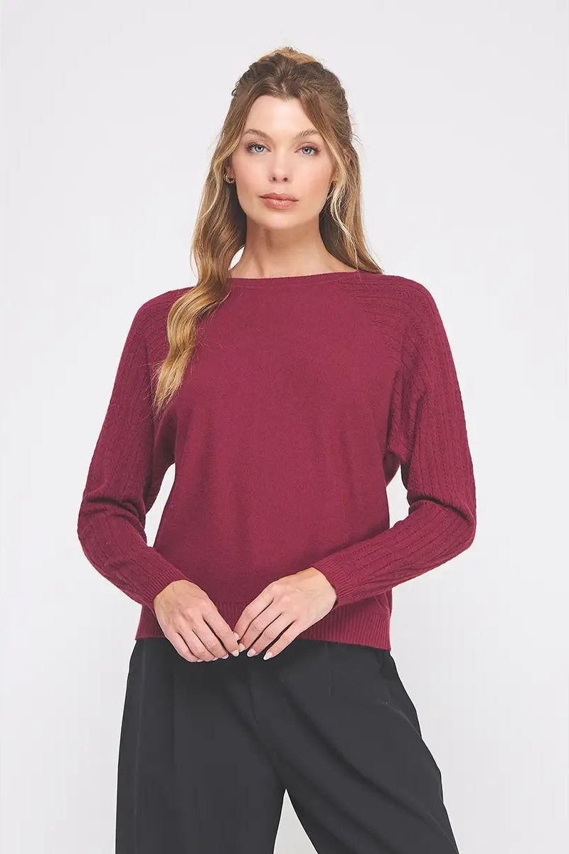 Braided Sleeve Knit