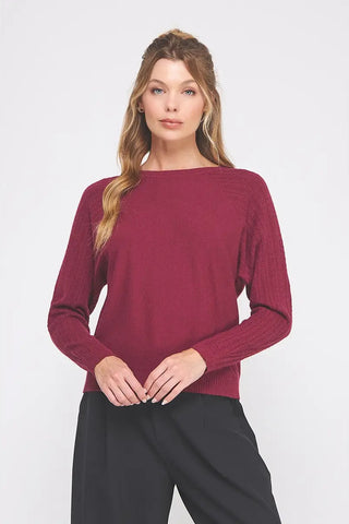 Braided Sleeve Knit