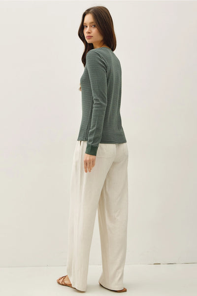 Stitched Thermal Henley Top