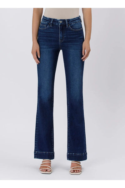 High Rise Trouser Hem Bootcut Jeans
