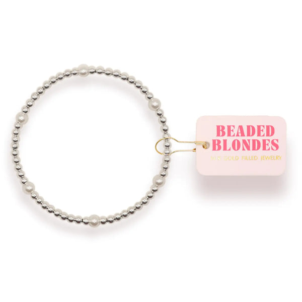 Madi Beaded Bracelet in Silver
