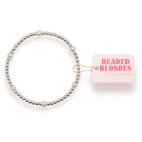 Madi Beaded Bracelet in Silver