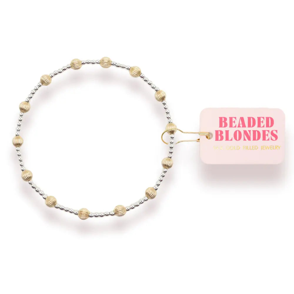 June Fluted in Silver with Gold