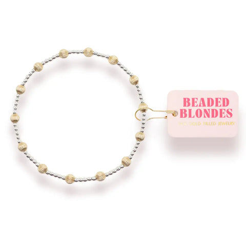 June Fluted in Silver with Gold