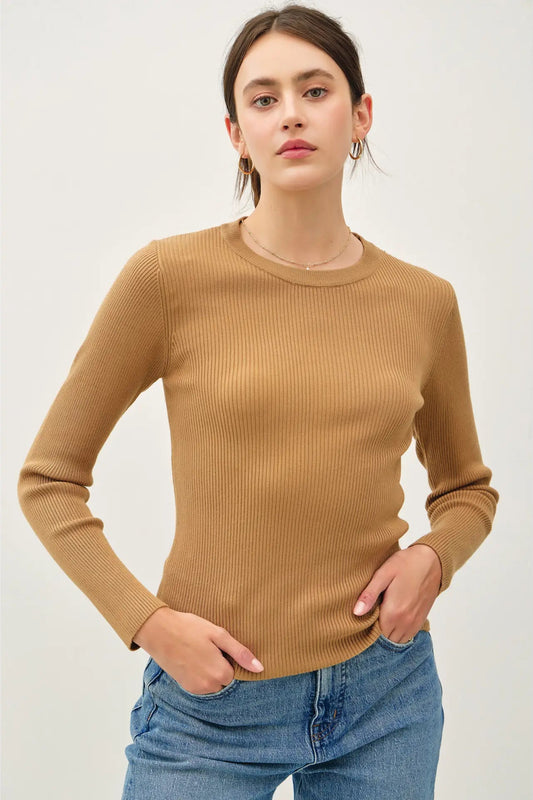 Classic Crewneck Rib Sweater