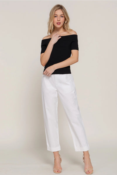 Off the Shoulder Knit Top