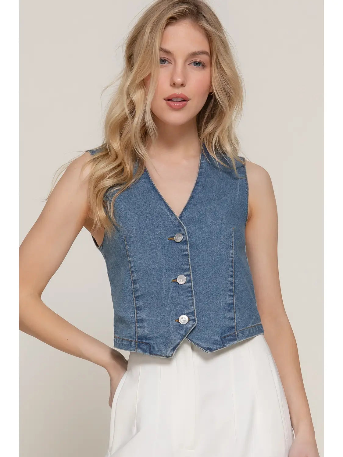 Stretch Denim Vest