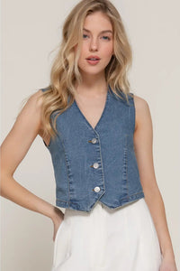 Stretch Denim Vest