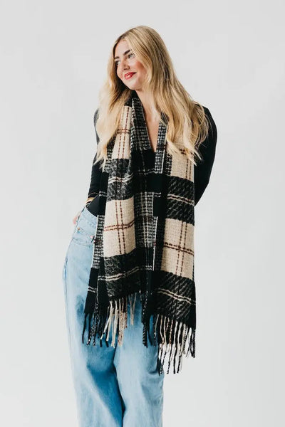 Penny Plaid Fringe Scarf