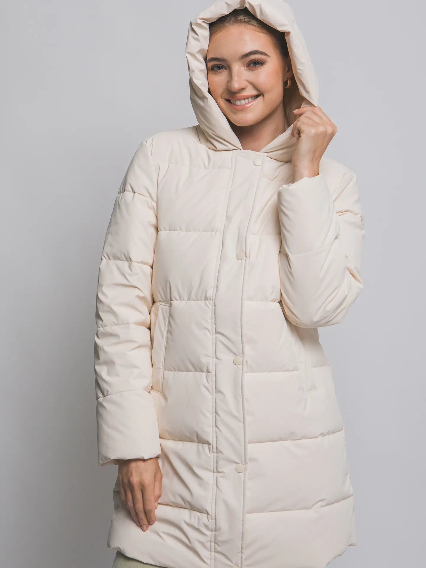 Hooded Long Quilted Puffer Coat