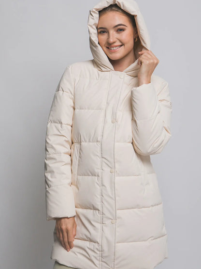 Hooded Long Quilted Puffer Coat