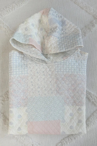 Shades of Blue Quilted Hoodie