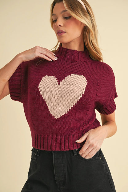 Heart Knitted Top