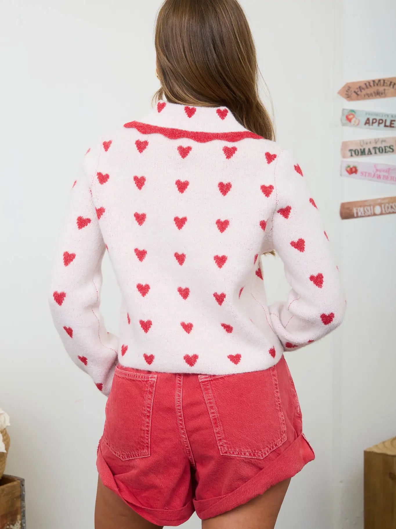 Heart Pattern Cardigan