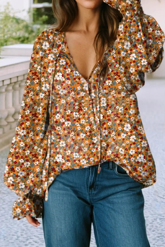 Boho Floral Blouse