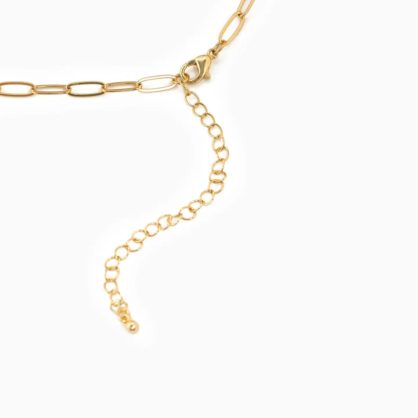 Multi Pearl Bow Charm Necklace on white background