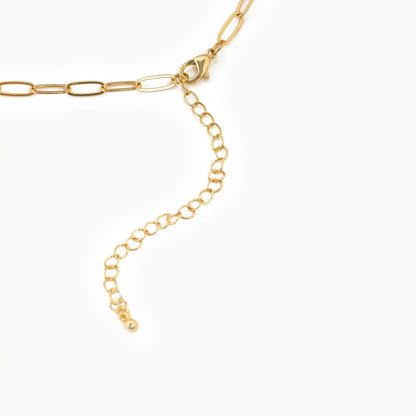 Multi Pearl Bow Charm Necklace on white background