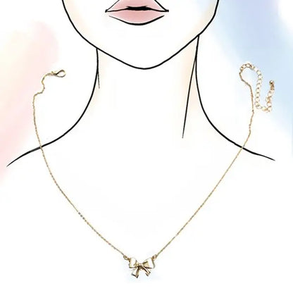 Mini Bow Ribbon Necklace