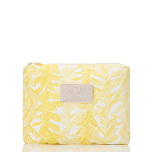 aloha mid pouch in lei stand yellows