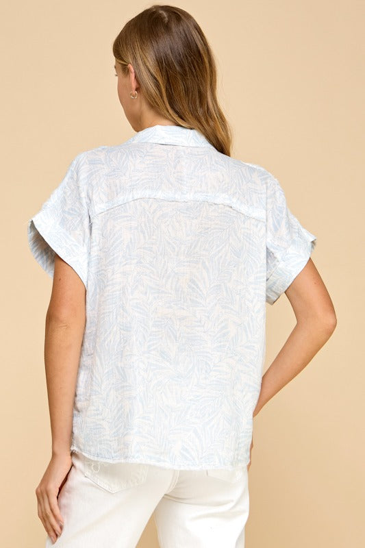 Leaves Raw Edge Shirt