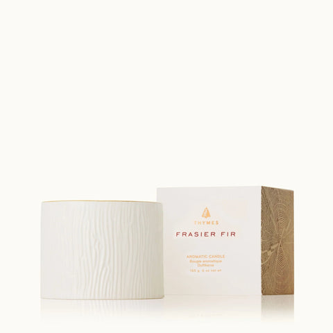 Thymes Frasier Fir Gilded Ceramic Candle