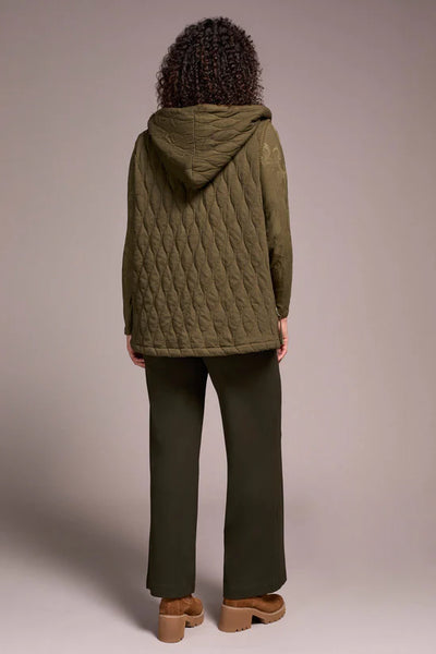 Quilted Cotton Long Hooded Vest