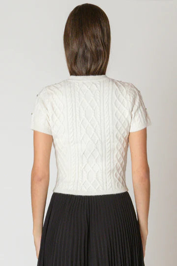 Cable Knit Sequin Sweater