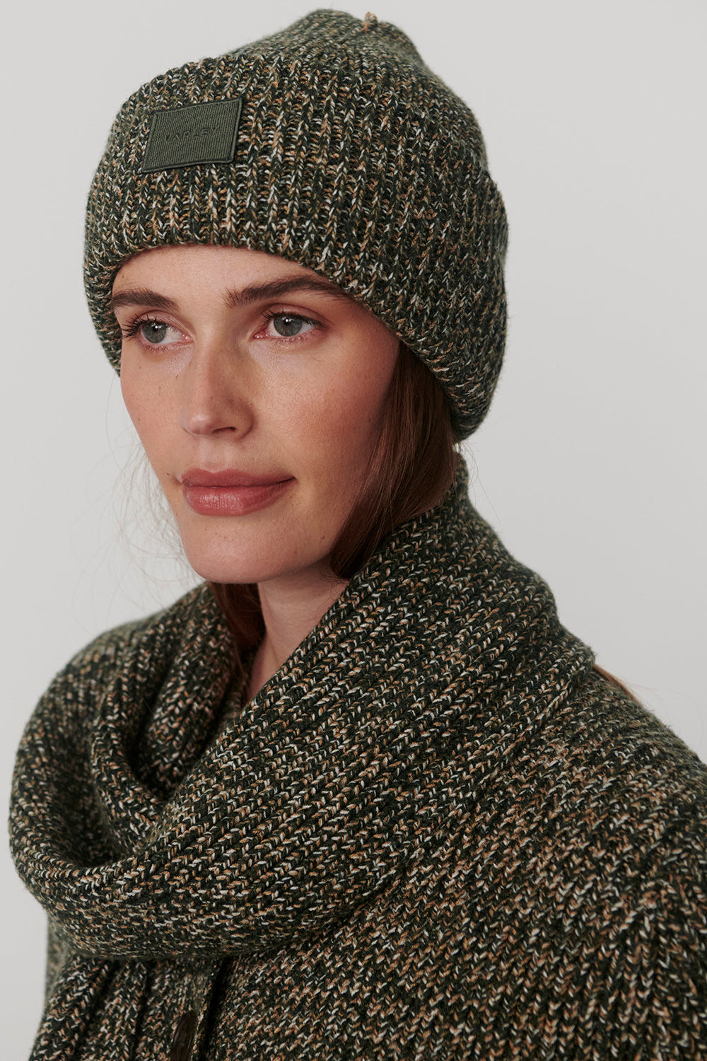 woman wearing winter hat