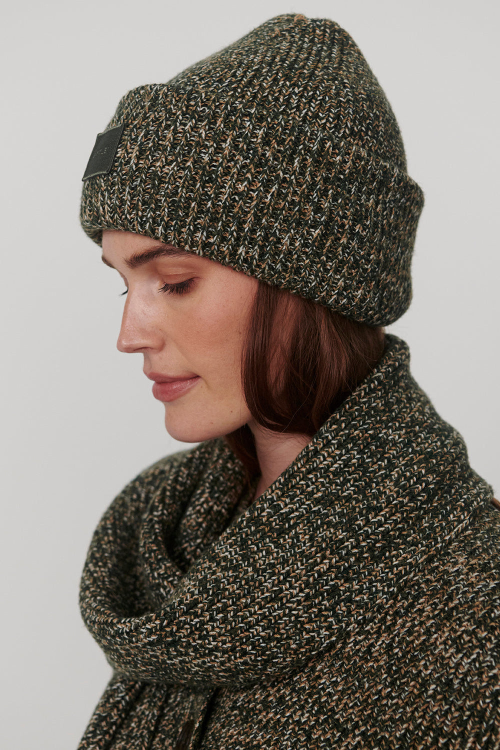 woman wearing winter hat