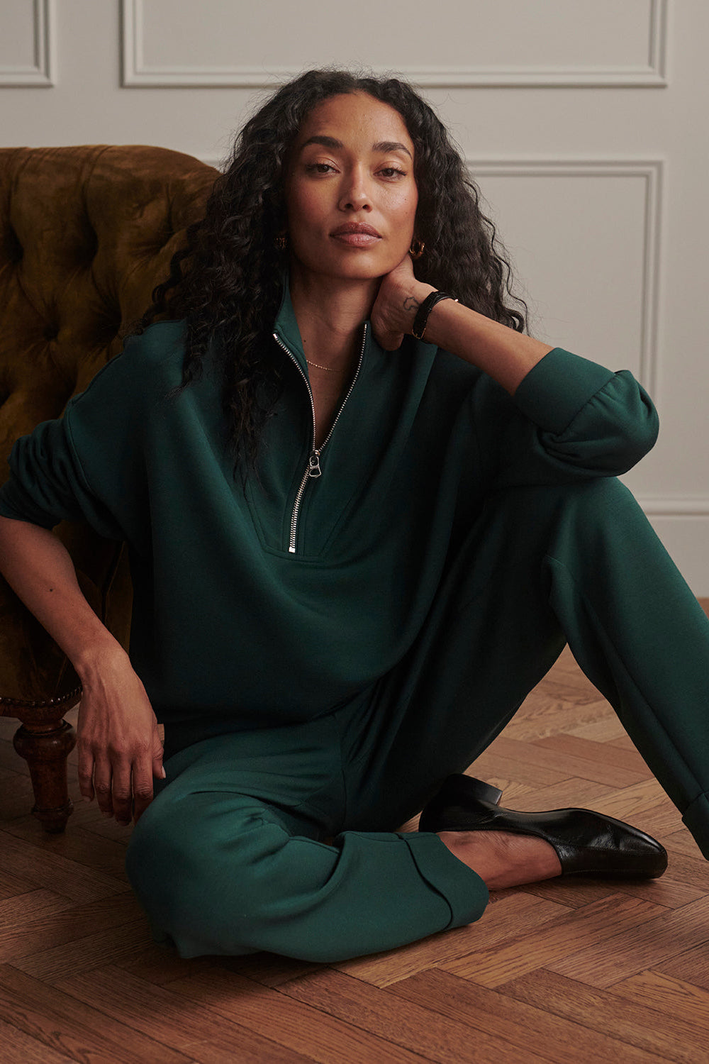 woman wearing sweathshirt 