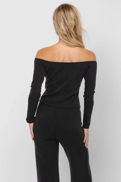 Hustle Off Shoulder Knit Top