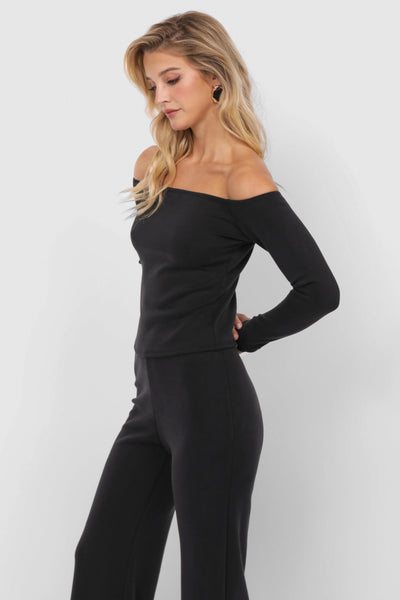 Hustle Off Shoulder Knit Top