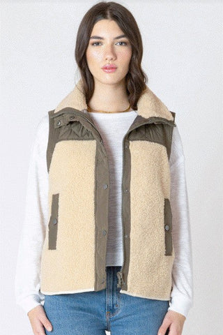 Mixed Fabric Vest