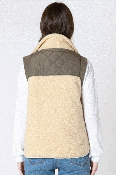 Mixed Fabric Vest